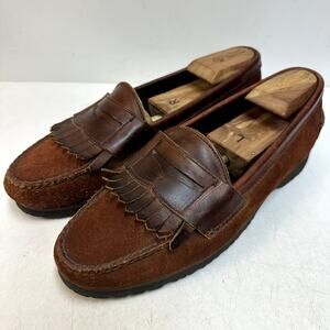 VGUC Rancourt & Co. x Cole Haan Suede Penny Loafer Moc Vibram Maine USA 10 D